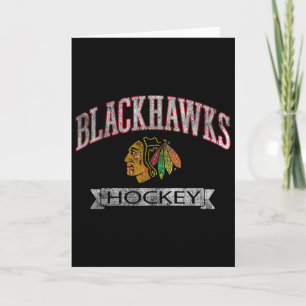 Chicago Blackhawks Vintage Hockey Svart Officiell Kort