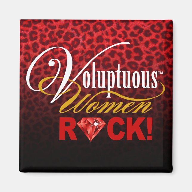 CHICAGO BLING - Leopard "Voluptuous Women Sten!" Magnet (Framsidan)