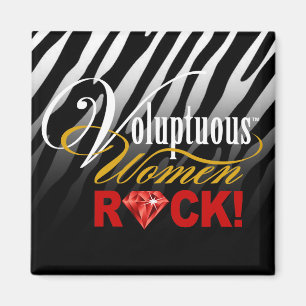 CHICAGO BLING - Voluptuous kvinnasten för sebra " Magnet