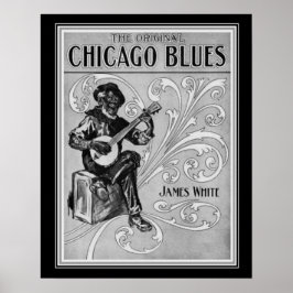 "Chicago Blues" 1915 Lakan Music Print 16x20 Poster