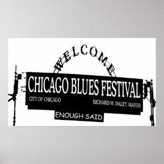Chicago Blues Fest tillräckligt sa Poster