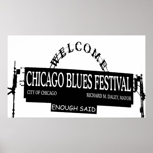 Chicago Blues Fest tillräckligt sa Poster (Framsidan)