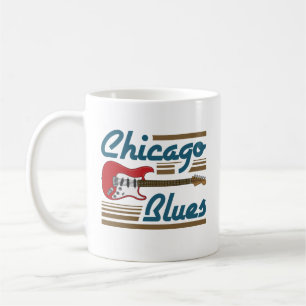 Chicago Blues Music Musician Guitar Kaffemugg