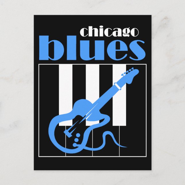 Chicago blues vykort (Framsida)