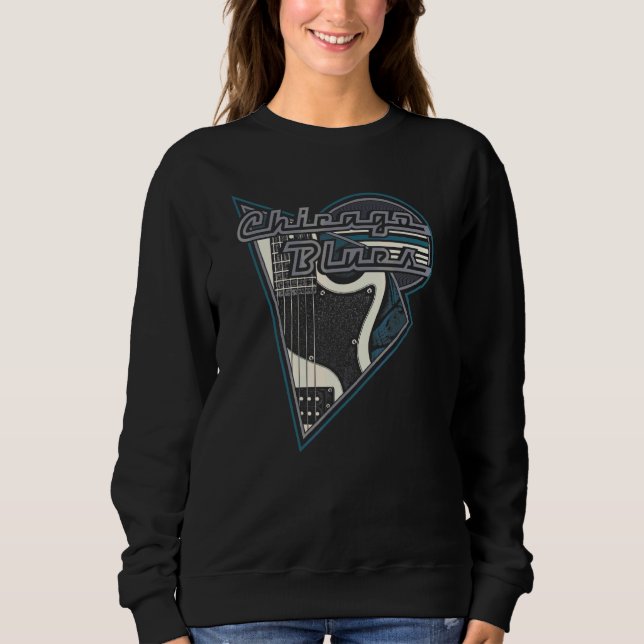 Chicago Bluesmusik T Shirt (Framsida)