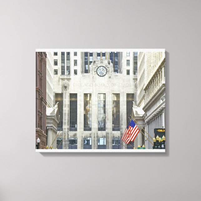 "Chicago Board of Trade, Chicago, Illinois" Canvastryck (Framsida)