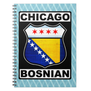 Chicago Bosnian American Anteckningsbok Med Spiral