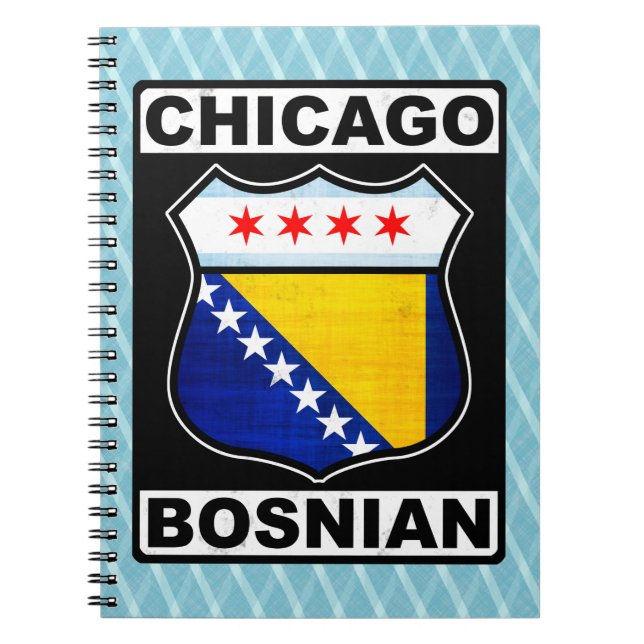 Chicago Bosnian American Anteckningsbok Med Spiral (Framsidan)