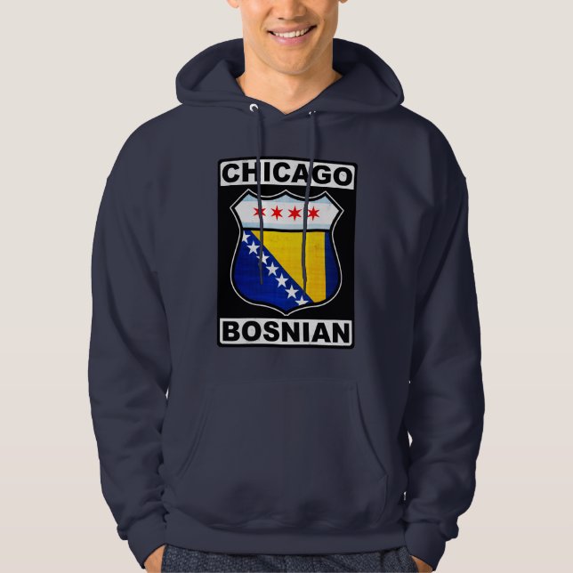 Chicago Bosnian American Design Hoodie (Framsida)