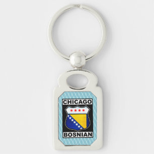 Chicago Bosnian American Keychain Nyckelring