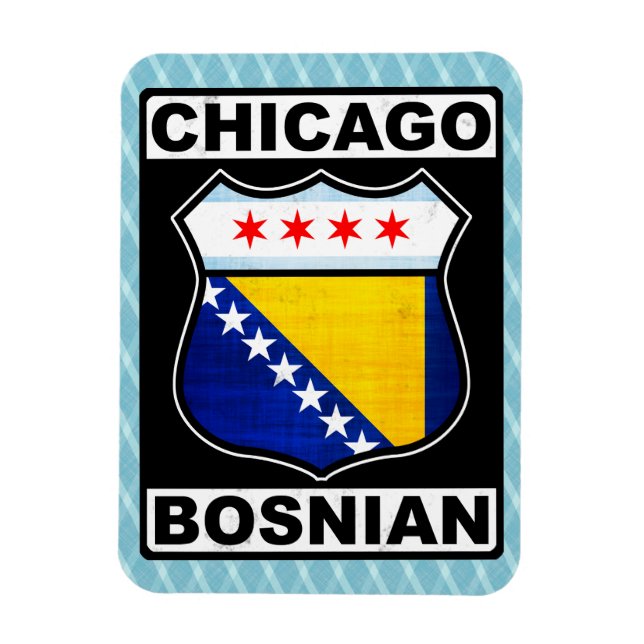 Chicago Bosnian American Magnet (Vertikal)