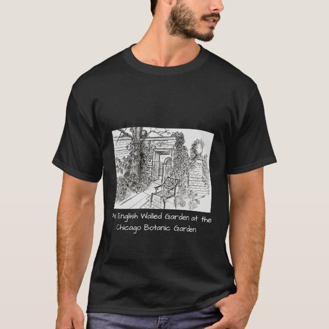 Chicago Botanic Garden Walled Garden T Shirt (Framsida)