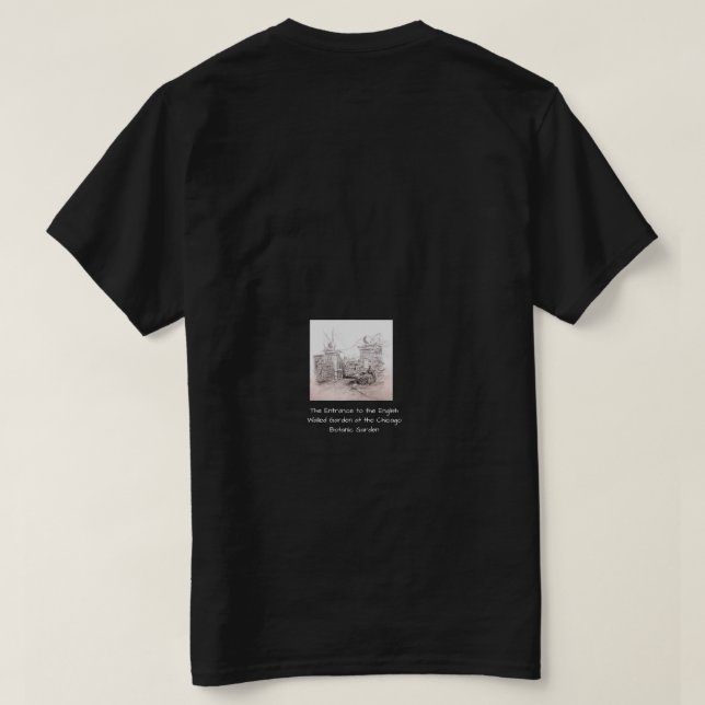 Chicago Botanic Garden Walled Garden T Shirt (Design baksida)
