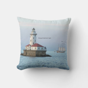 Chicago Breakwater Light dubbla sided vid kudde