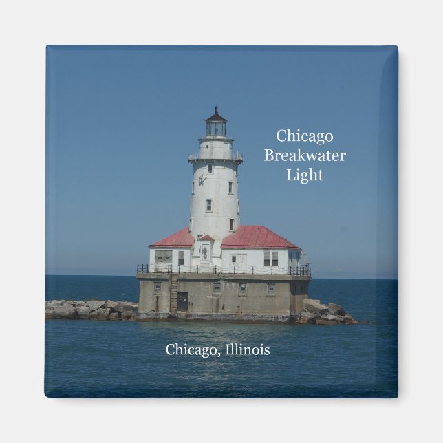 Chicago Breakwater Light magnet (Framsidan)