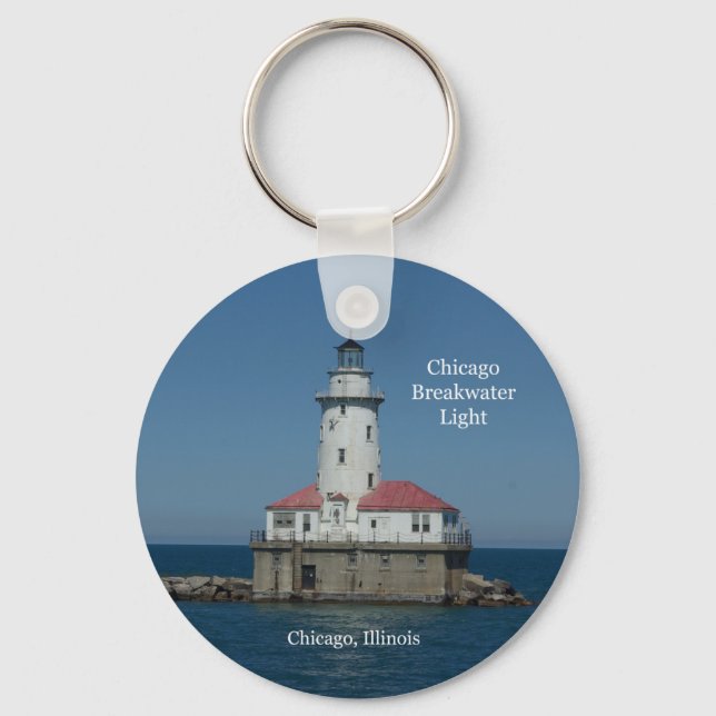 Chicago Breakwater Light nyckelring (Framsida)