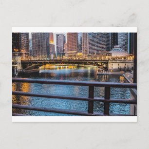 Chicago Bridges & Ljus Vykort
