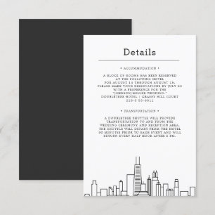 Chicago Bröllop Gästuppgifter Inbjudningar