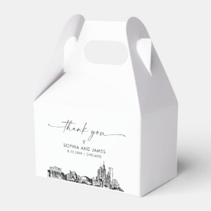 Chicago Bröllop Personlig Favor Box Presentaskar