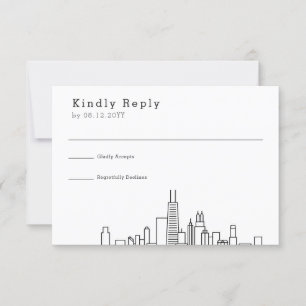 Chicago Bröllop   Stylized Skyline OSA