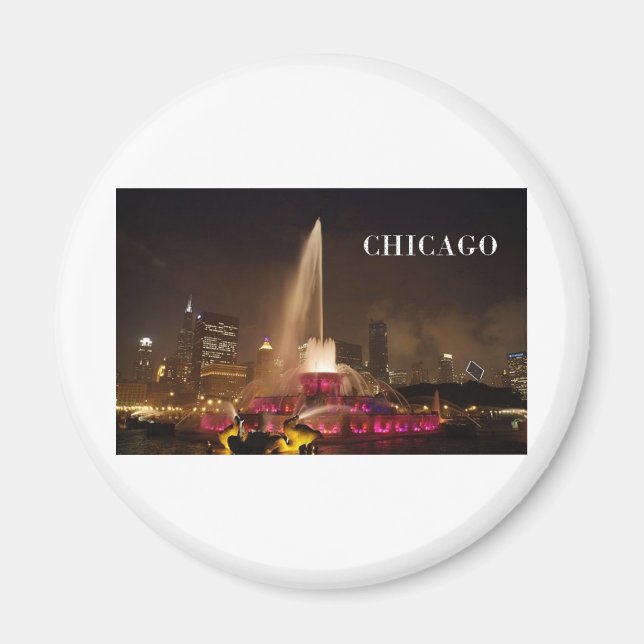 CHICAGO Buckingham Fontän (St.K.) Magnet (Framsidan)