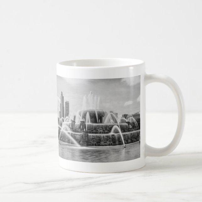 Chicago Buckingham Grayscale Coffee Mugg (Höger)