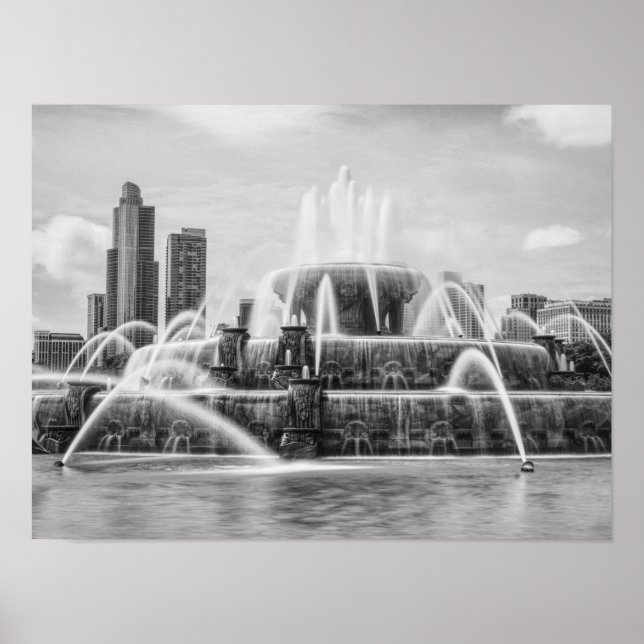 Chicago Buckingham Grayscale Poster (Framsidan)