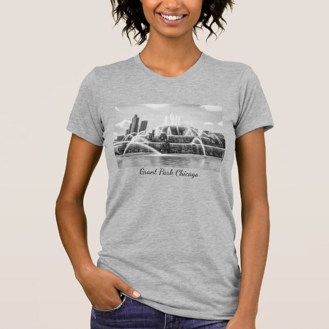 Chicago Buckingham Grayscale T-Shirt (Framsida)