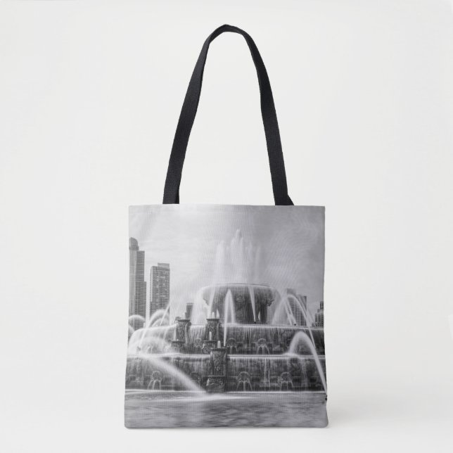 Chicago Buckingham Grayscale Tygkasse (Framsida)