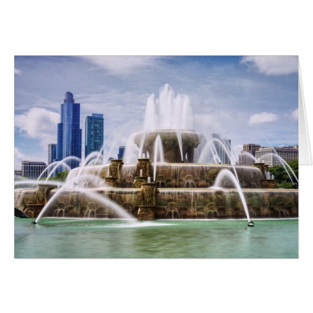 Chicago Buckingham Greeting Card OBS Kort (Framsidan Horizontal)