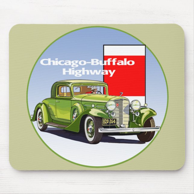 Chicago - Buffalo Highway National Auto Trail Musmatta (Framsidan)