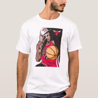 Chicago Bulls Basketball Legend Illustration T Shirt