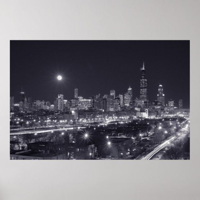 Chicago By Night Poster (Framsidan)