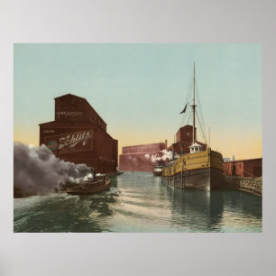 Chicago Canal Elevator, 1900 Poster
