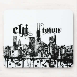 Chicago "chi-town" som är pålagd för din stad musmatta