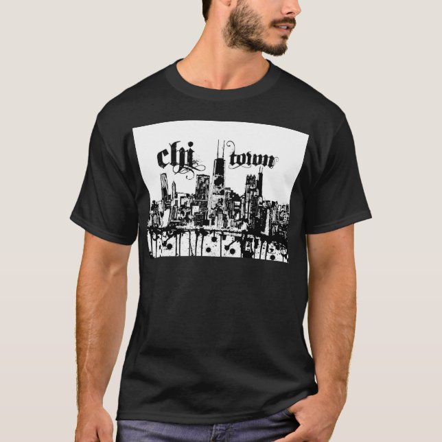 Chicago "chi-town" som är pålagd för din stad tröja (Framsida)