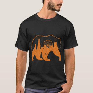 Chicago City Apparel Downtown Walking Bear Silhoue T Shirt