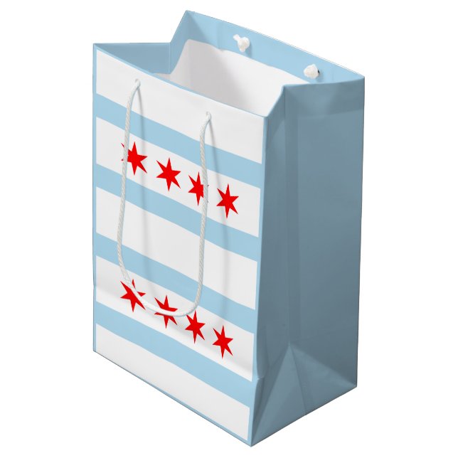 Chicago City flagga (Framsidan Vinklad)