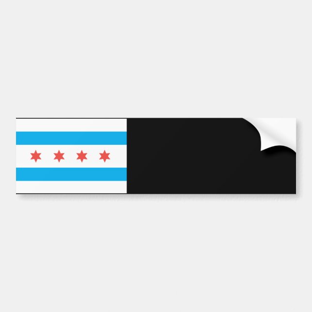Chicago City flagga Bildekal (Framsidan)