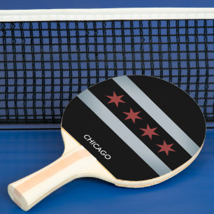 Chicago City flagga bord tennis ping pong paddle Pingisracket