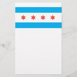 Chicago City flagga Brevpapper