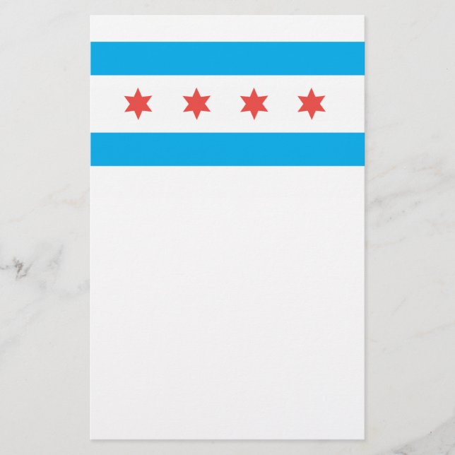 Chicago City flagga Brevpapper (Framsida)