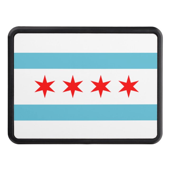 Chicago City flagga Dragkroksskydd (Framsidan)