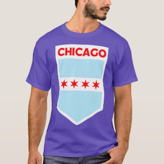 Chicago City Flagga Emblem T Shirt