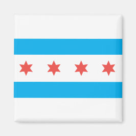 Chicago City flagga Magnet