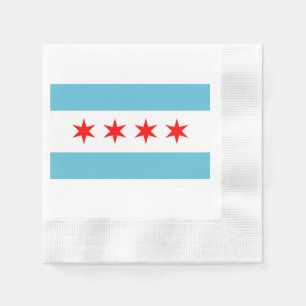 Chicago City flagga Pappersservett