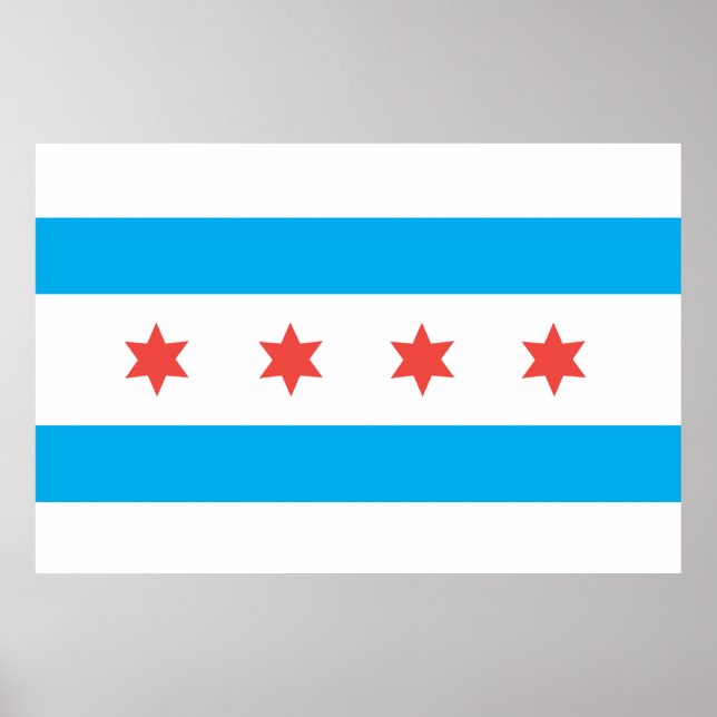 Chicago City flagga Poster (Framsidan)