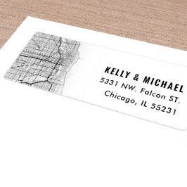Chicago City Karta Thome | Returetikett Returadress Etikett