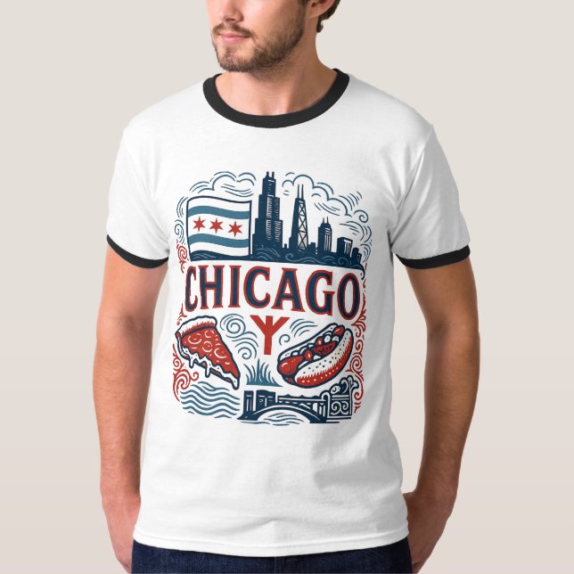 Chicago City pride T Shirt (Framsida)