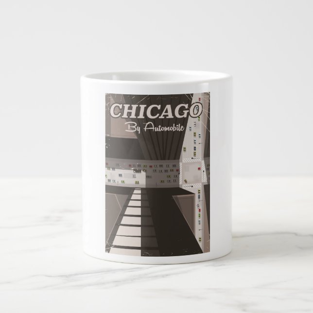Chicago City-reseaffisch Jumbo Mugg (Framsidan)